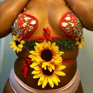 Custom Sunflower Wire Bra